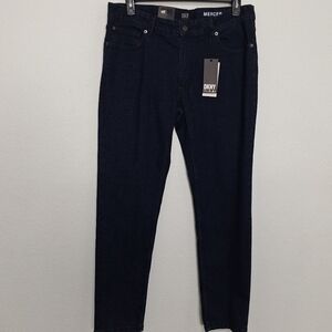 DKNY (NEW) Men's Mercer Streetwear Skinny Fit Dark Blue Jeans Size 36x32